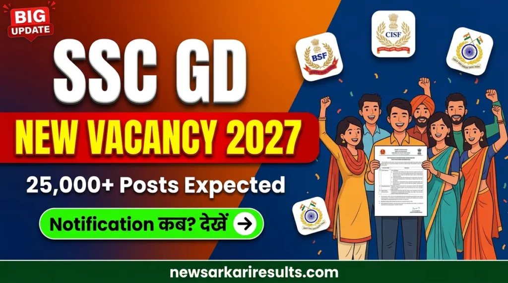 SSC GD New Vacancy 2027 notification 25000 posts force wise details