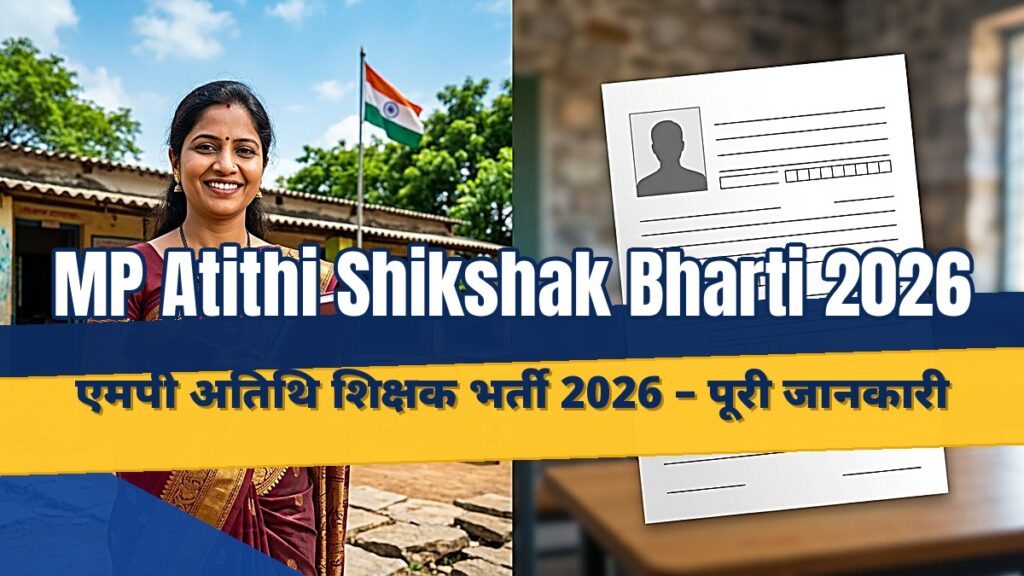MP Atithi Shikshak Bharti 2026 registration and eligibility for guest teacher posts in Madhya Pradesh