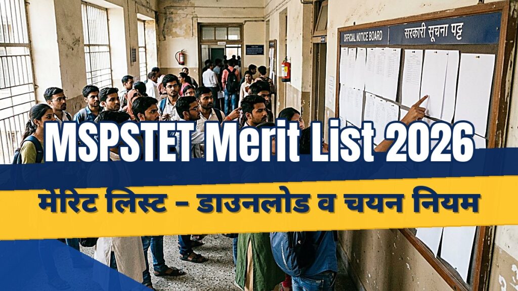 MSPSTET merit list 2026 download and selection criteria for MP primary and secondary teachers