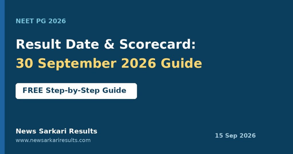 NEET PG 2026 result date 30 September scorecard kaise download kare - natboard nbe edu in free guide feature image