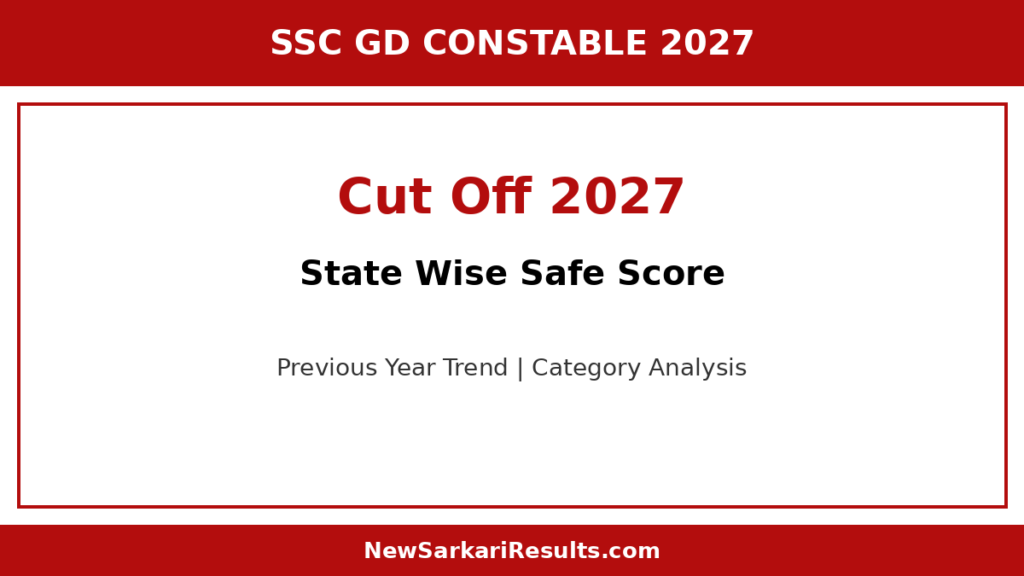 ssc gd cut off 2027 state wise safe score analysis