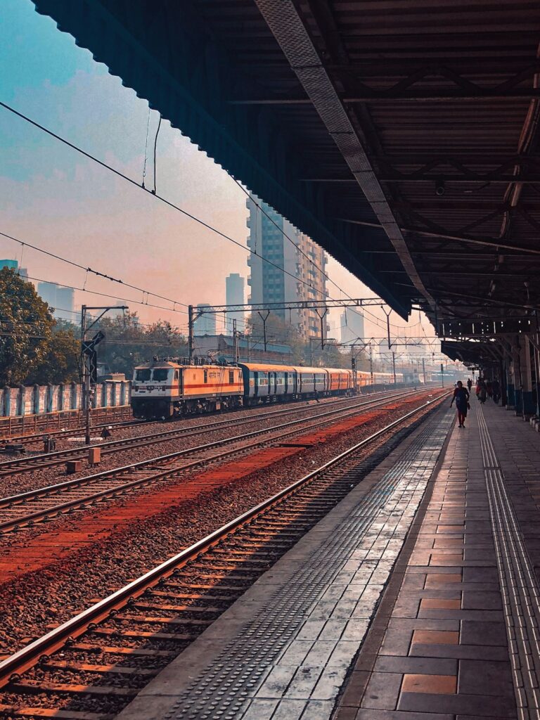 Indian Railways train at station for RRB NTPC Graduate Recruitment 2026