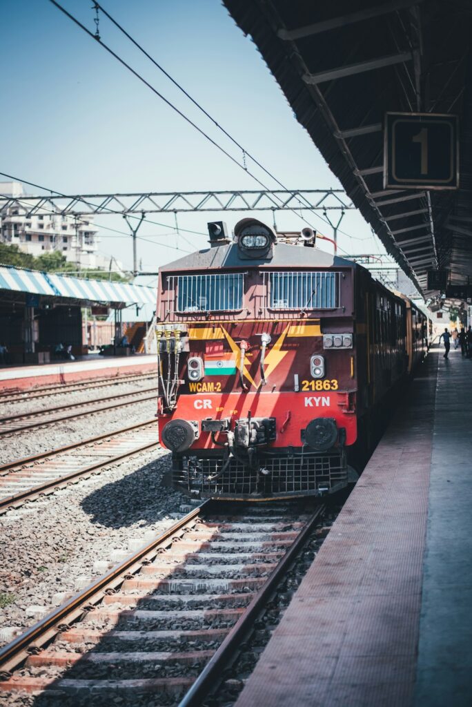 Red railway train symbolizing RRB NTPC Graduate 2026 zone wise vacancies
